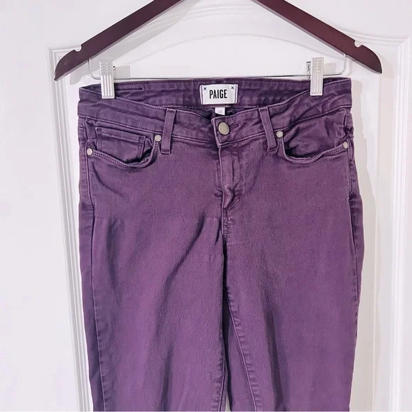 Paige Verdugo Ankle Jeans Purple Size 28 - Picture 2 of 8